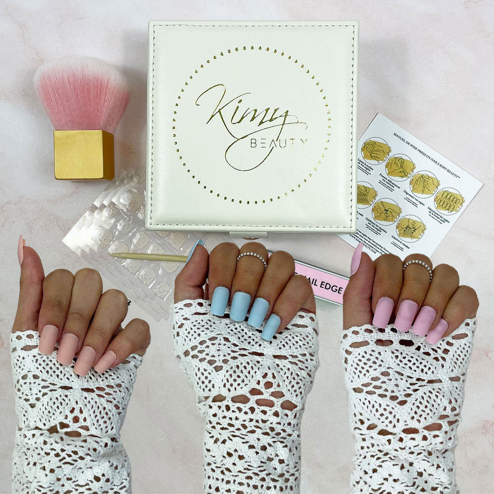 Pack Carré Pastel | Faux Ongles | 1 Syle OFFERT