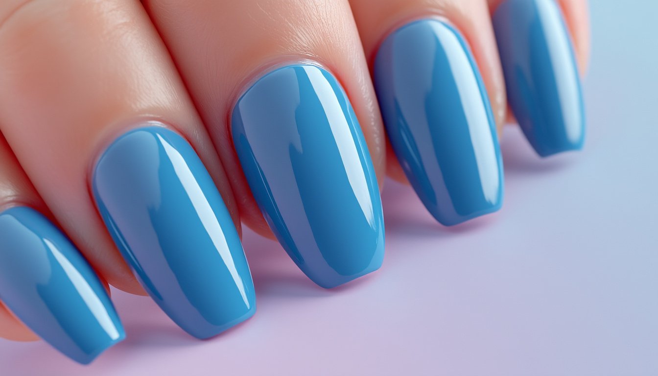 découvrez nos faux ongles press on de forme ballerine en bleu paon glossy. faciles à appliquer, effet salon immédiat et tenue longue durée pour un look élégant et tendance.