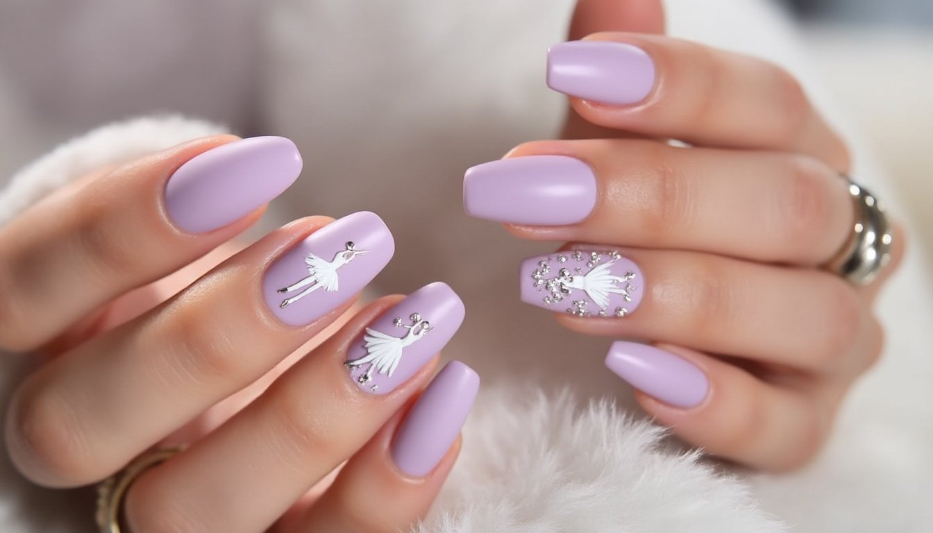 sublimez vos mains avec nos faux ongles press on en forme ballerine, finition matte lavande. faciles à appliquer, effet naturel et tendance pour un look élégant en un instant !