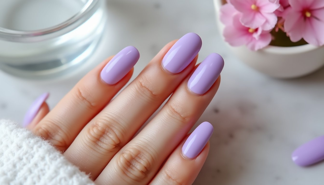 découvrez nos faux ongles press on ballerine finition matte couleur lavande. faciles à poser, réutilisables et élégants, pour une manucure tendance en quelques minutes.