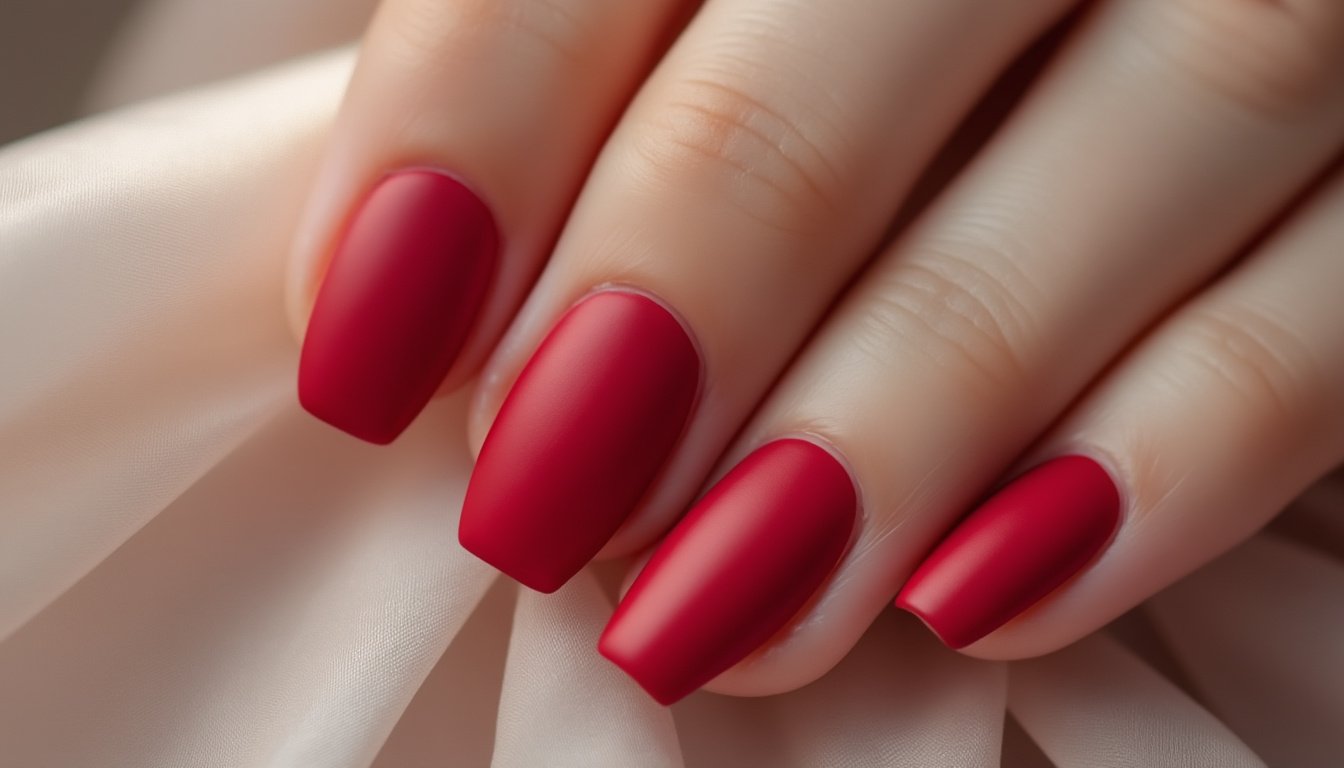 découvrez nos faux ongles press on ballerine matte ruby : une manucure tendance, facile à poser et à retirer, pour des ongles élégants en quelques minutes. parfaits pour toutes les occasions !