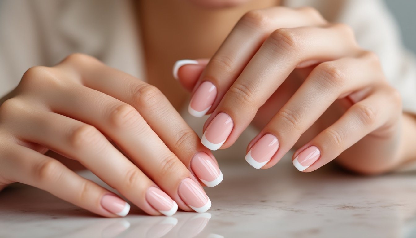 découvrez les faux ongles ronds effet glossy de french paradis latin : une manucure élégante et brillante inspirée du glamour parisien, facile à poser pour des ongles parfaits en quelques minutes.