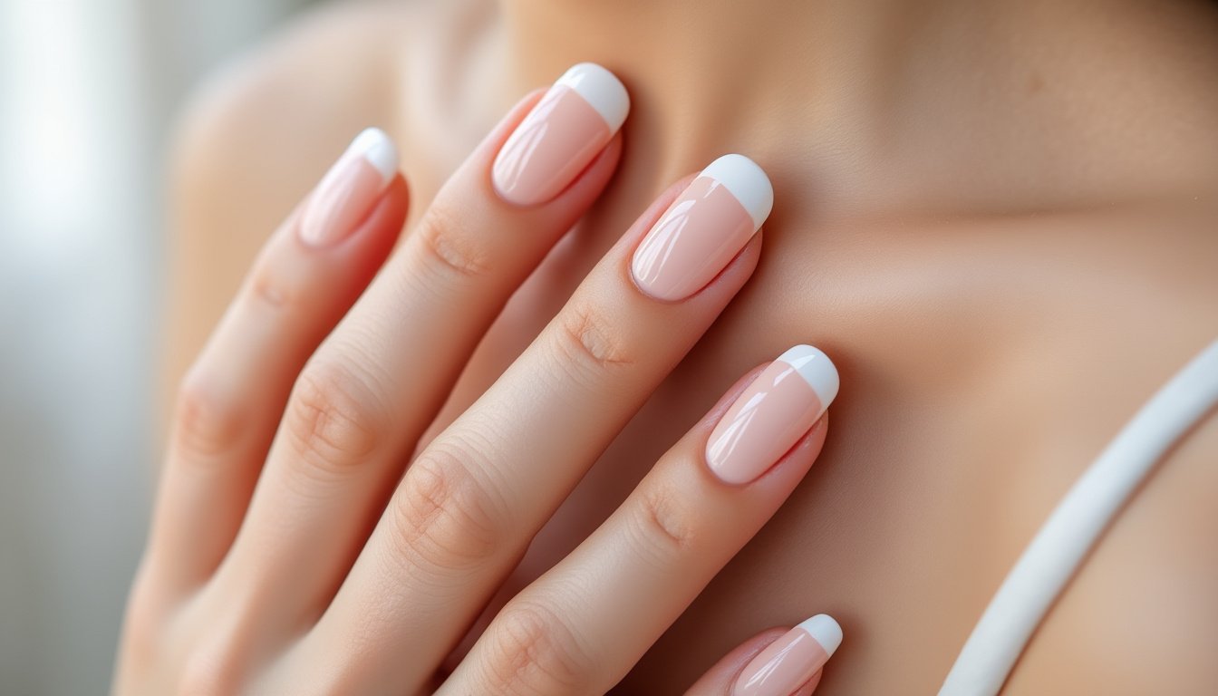 découvrez les faux ongles ronds au fini glossy french paradis latin : un look élégant et sophistiqué pour sublimer vos mains en un instant. faciles à poser, brillance longue durée.