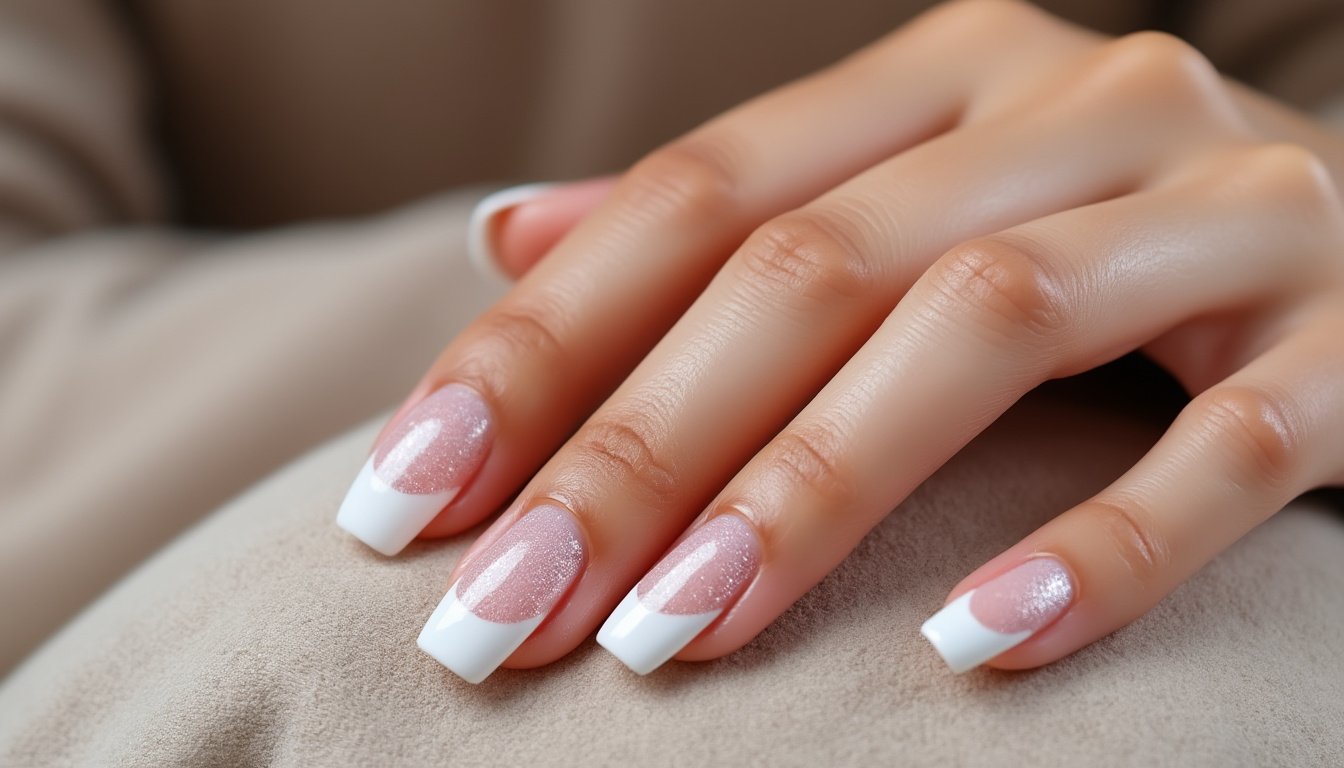 sublimez vos ongles avec nos faux ongles ronds french effet glossy : une manucure élégante, brillante et facile à appliquer pour un look chic en un instant.