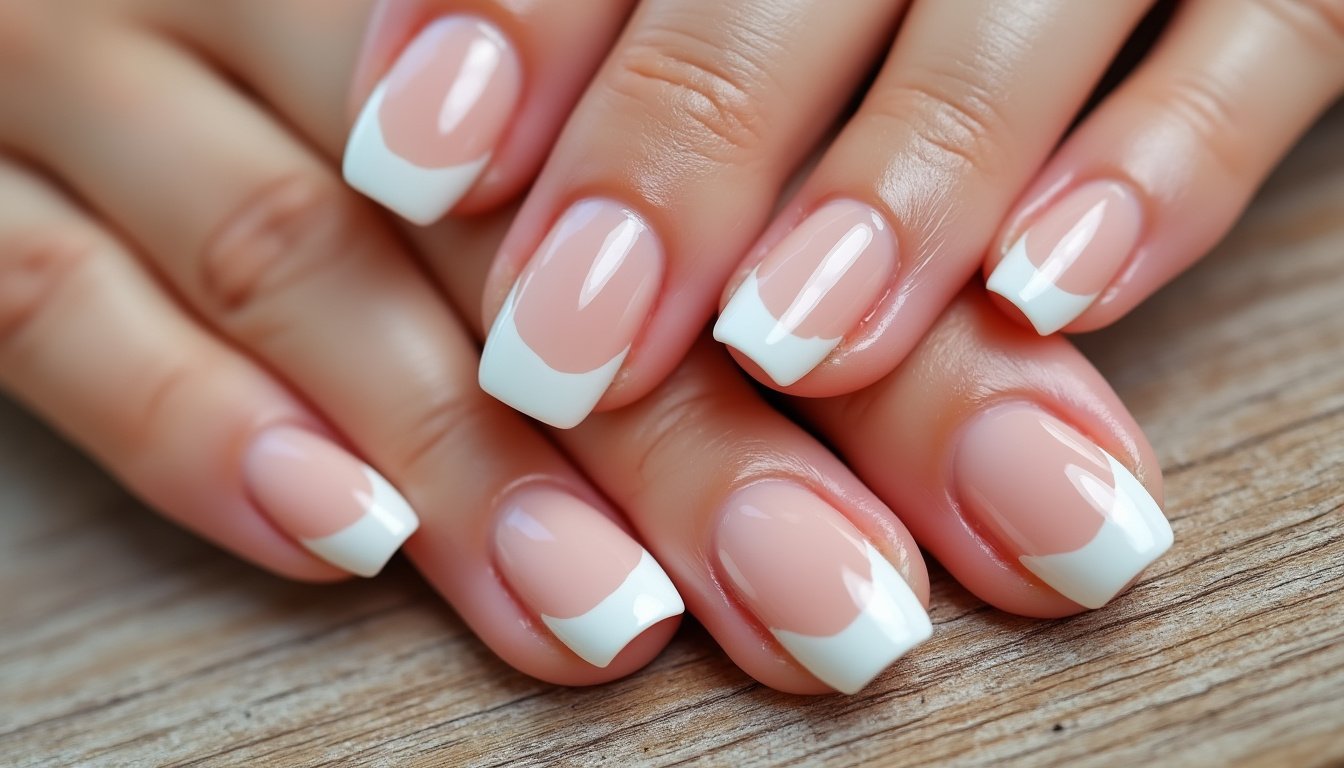 découvrez les faux ongles ronds glossy iris french pour une manucure élégante et brillante. faciles à appliquer, durables et parfaits pour un look sophistiqué au quotidien.