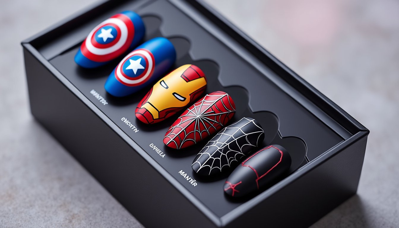 découvrez le pack marvel ballerine basic : des faux ongles matte au style élégant inspirés de vos héros favoris. faciles à poser, style offert pour une manucure unique et rapide !