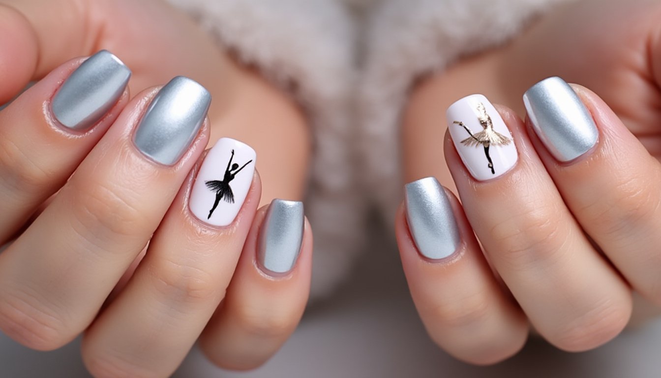 découvrez nos faux ongles ballerine effet ombré argenté, finition glossy pour une manucure élégante et tendance. parfaits pour un look sophistiqué et facile à appliquer chez vous.